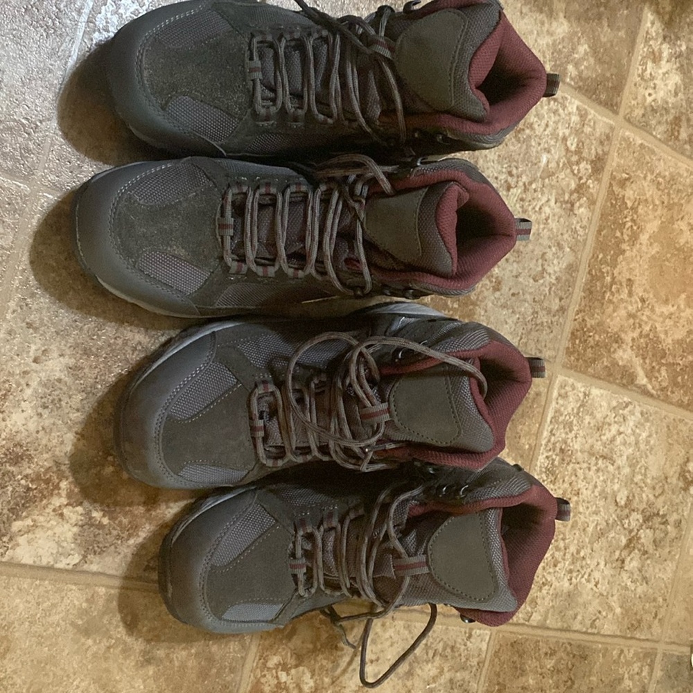 2 pairs of hiking shoes for price shown